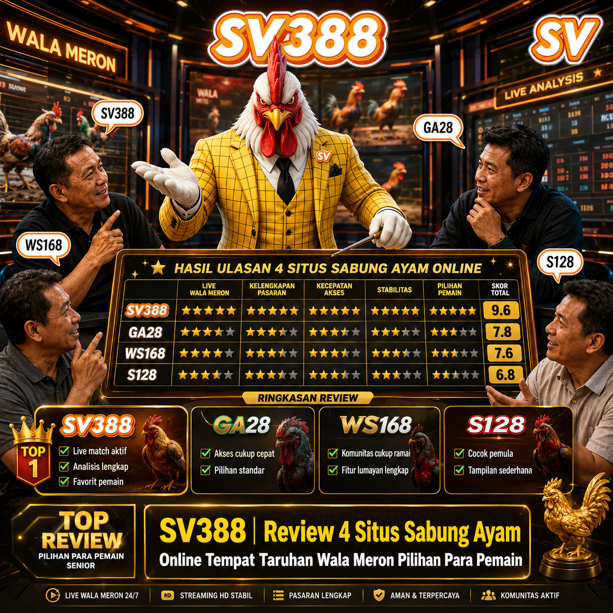 SV388 | Review 4 Situs Sabung Ayam Online Tempat Taruhan Wala Meron Pilihan Para Pemain