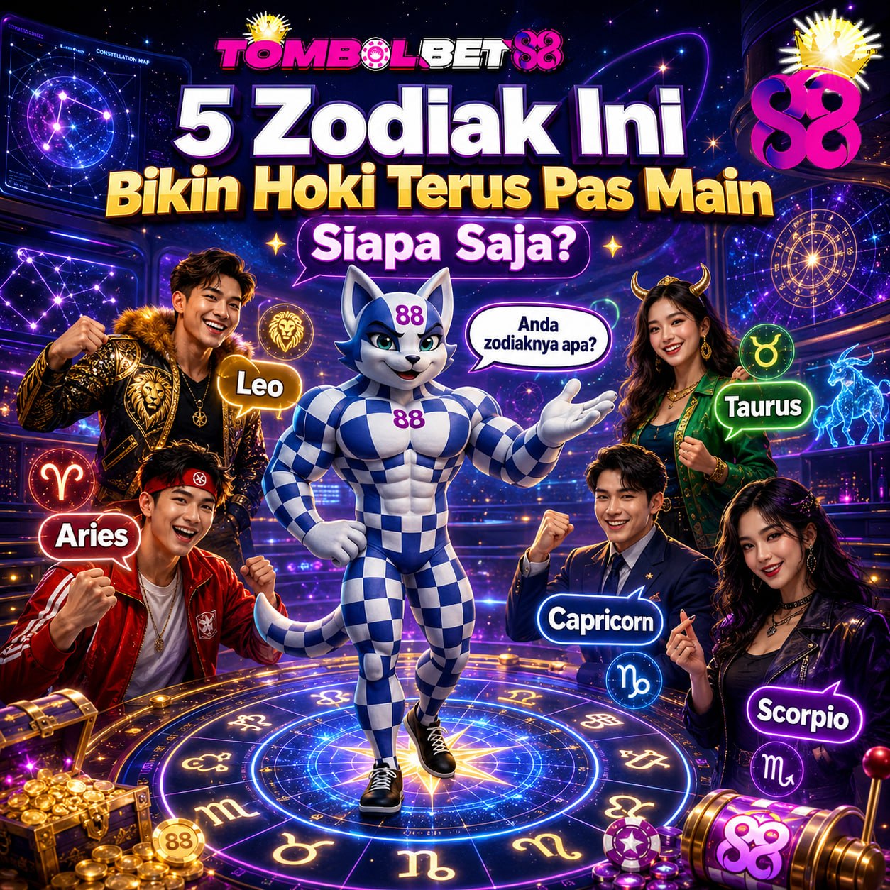 TOMBOLBET88 | 5 Zodiak Ini Bikin Hoki Terus Pas Main, Siapa Saja?image 1