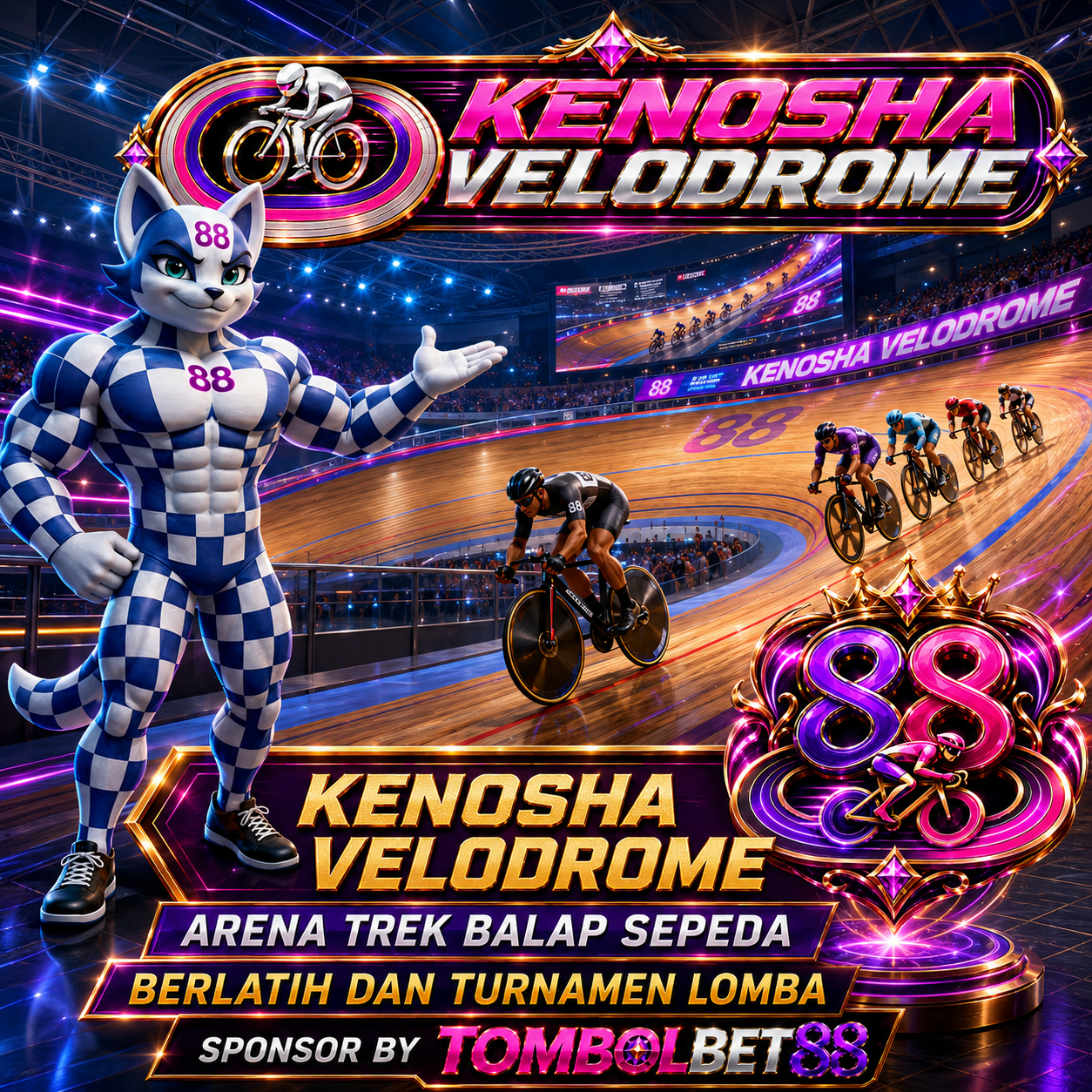 Kenosha Velodrome - Arena Trek Balap Sepeda, Berlatih Dan Turnamen Lomba Sponsor By TOMBOLBET88