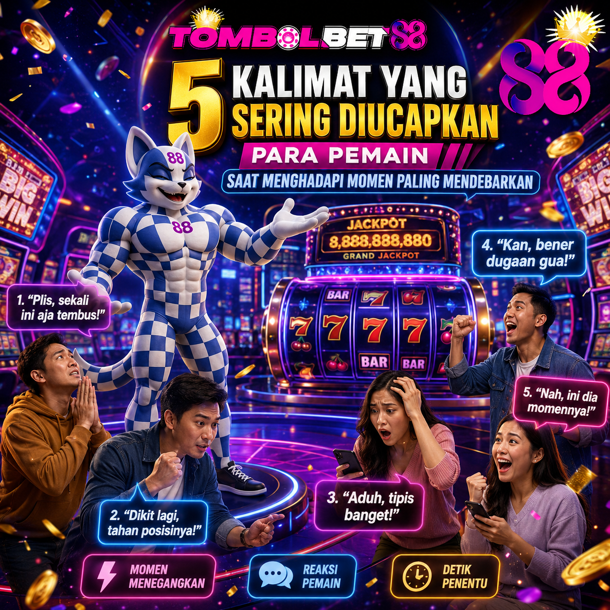 TOMBOLBET88 | 5 Kalimat Yang Sering Diucapkan Para Pemain Saat Menghadapi Momen Paling Mendebarkan